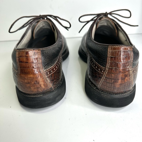 Footjoy Classics Tour 54673A pebbled leather and Croc Embossed Golf shoes 11D - Picture 4 of 15